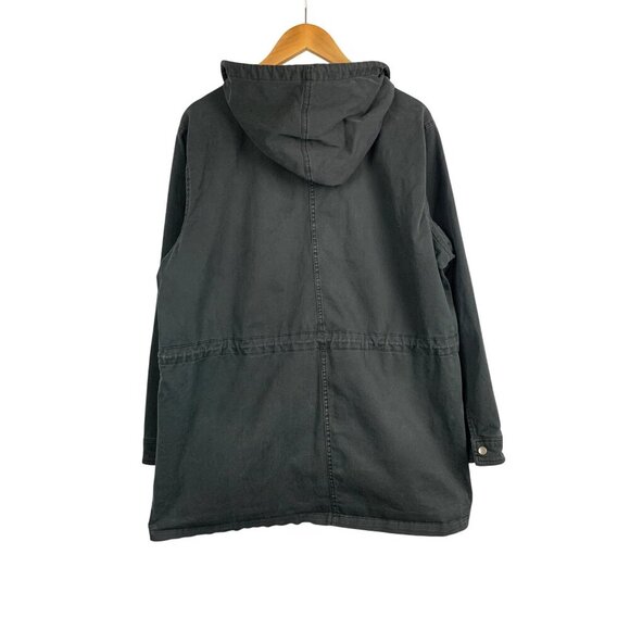 Lucky Brand XL Gray Hooded Jacket With Snap Closures & Pockets - Picture 2 of 6